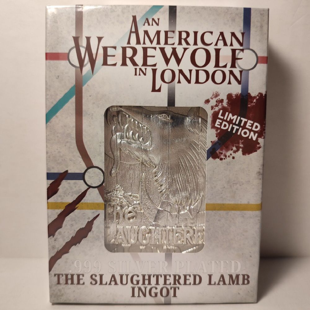 An American Werewolf In London Silver Card Ingot Official Collectible Figurine